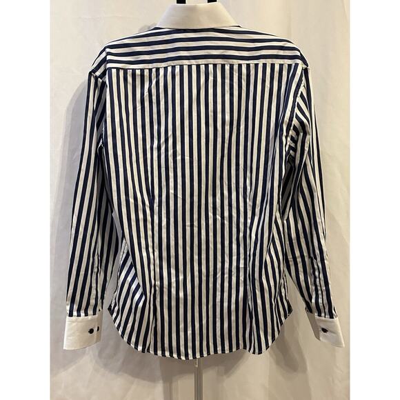NWT Bespoke White and Blue Striped Button Up Shirt Men's size XXL - Picture 4 of 6
